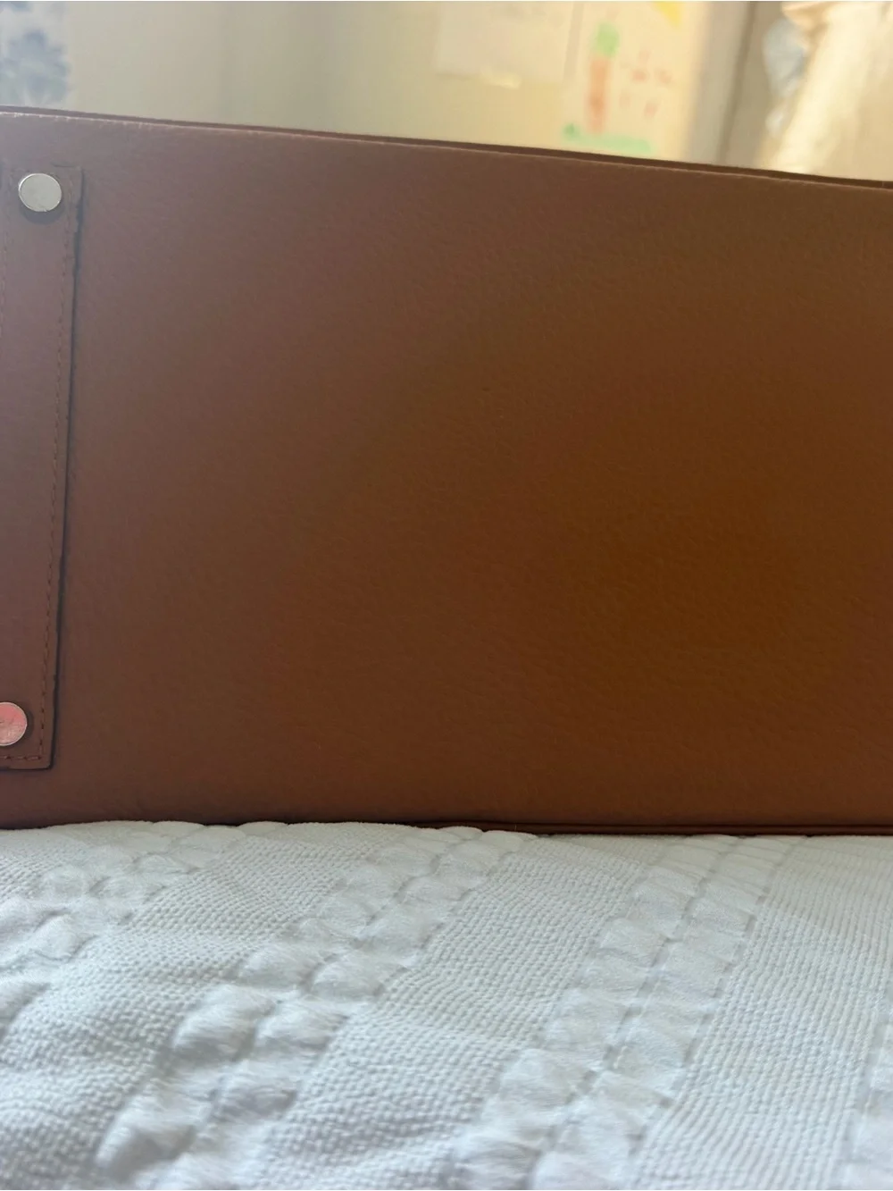 Classic Brown Leather Tote Handbag